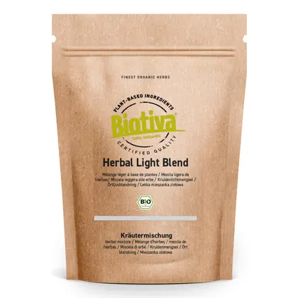 Biotiva Herbal Light Blend bio 100 g — Brennnessel, Löwenzahn, Birke, Wacholder, Pfefferminze