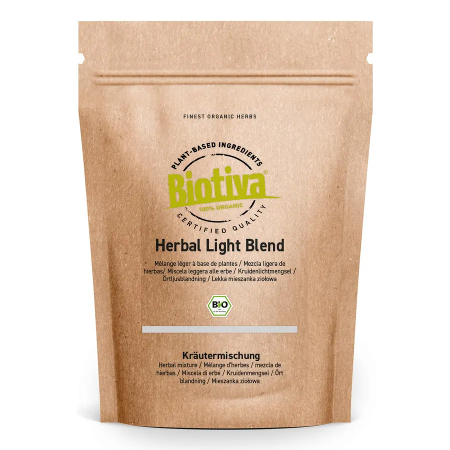 Biotiva Herbal Light Blend bio 100 g — Brennnessel, Löwenzahn, Birke, Wacholder, Pfefferminze