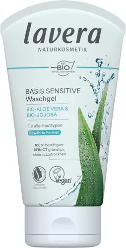 lavera basis sensitiv Waschgel mit Aloe und Jojoba, 125 ml
