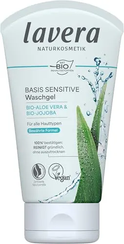 lavera basis sensitiv Waschgel mit Aloe und Jojoba, 125 ml