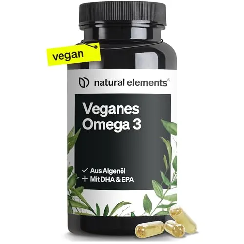 natural elements Omega 3 vegan aus Algenöl, 90 Kapseln