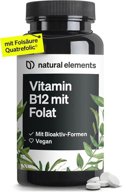 natural elements Vitamin B12, 180 vegane Tabletten