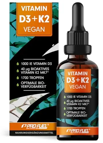 ProFuel Vitamin D3 + K2 Tropfen, 50 ml, vegan