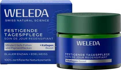 Weleda festigende Tagespflege mit blauem Enzian