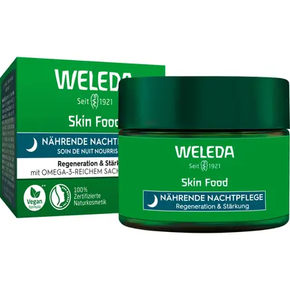 Weleda Skin Food Night Cream 40 ml — vegane Bio-Nachtpflege mit Sacha-Inchi-Öl