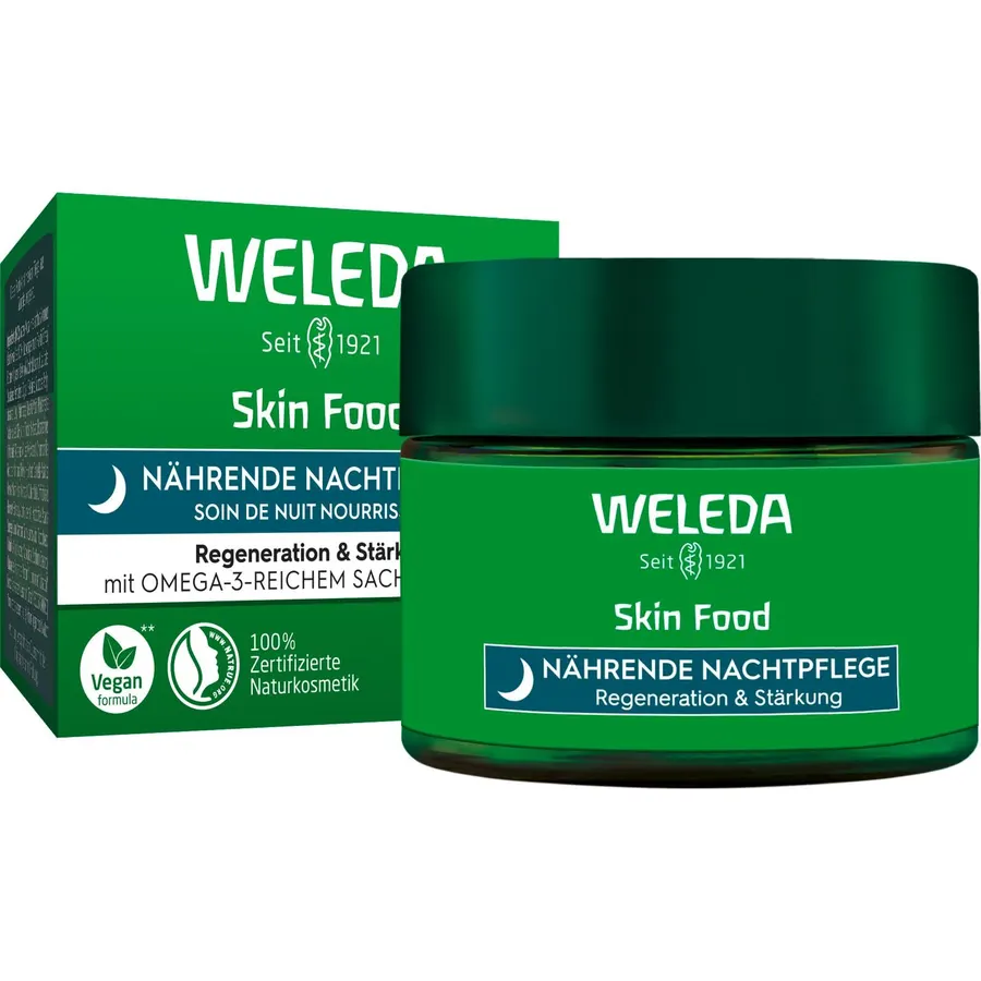 Weleda Skin Food Night Cream 40 ml — vegane Bio-Nachtpflege mit Sacha-Inchi-Öl